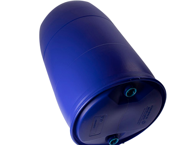 DRUM 220L BLUE DG MAUSER brand w vented bungs, sealed lid, bungs incl'd