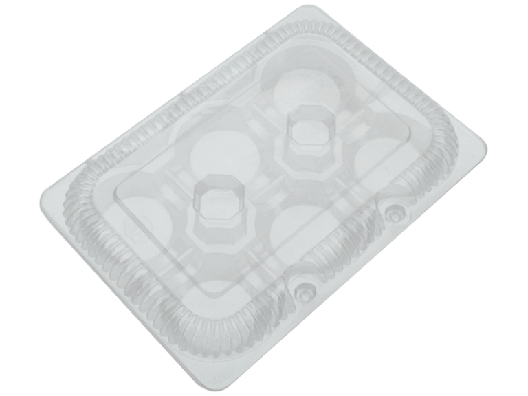 CLAMSHELL Hinged 6pk Tart (Tray & Lid)