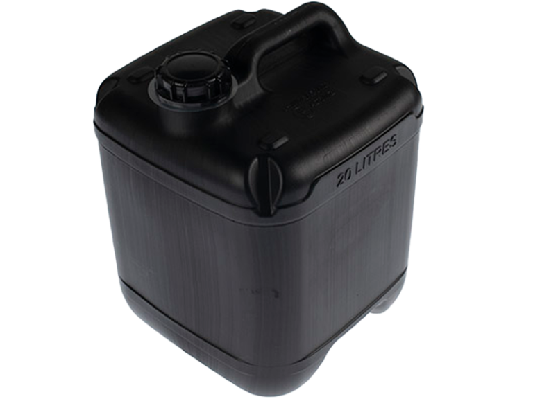 CUBE 20L BLK DG (No hole w Bung) + BLK bung & cap